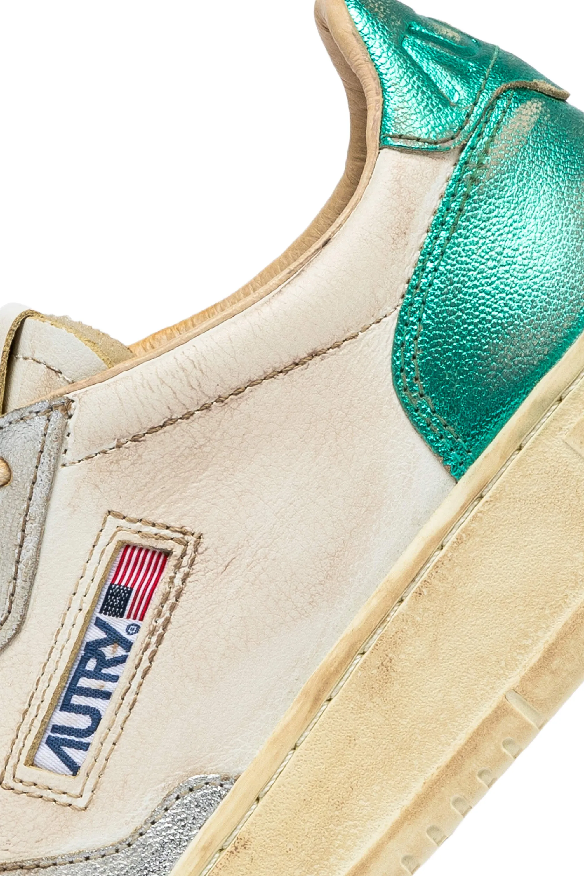 Autry Sneakers Super Vintage Matal Lether Grigio Donna