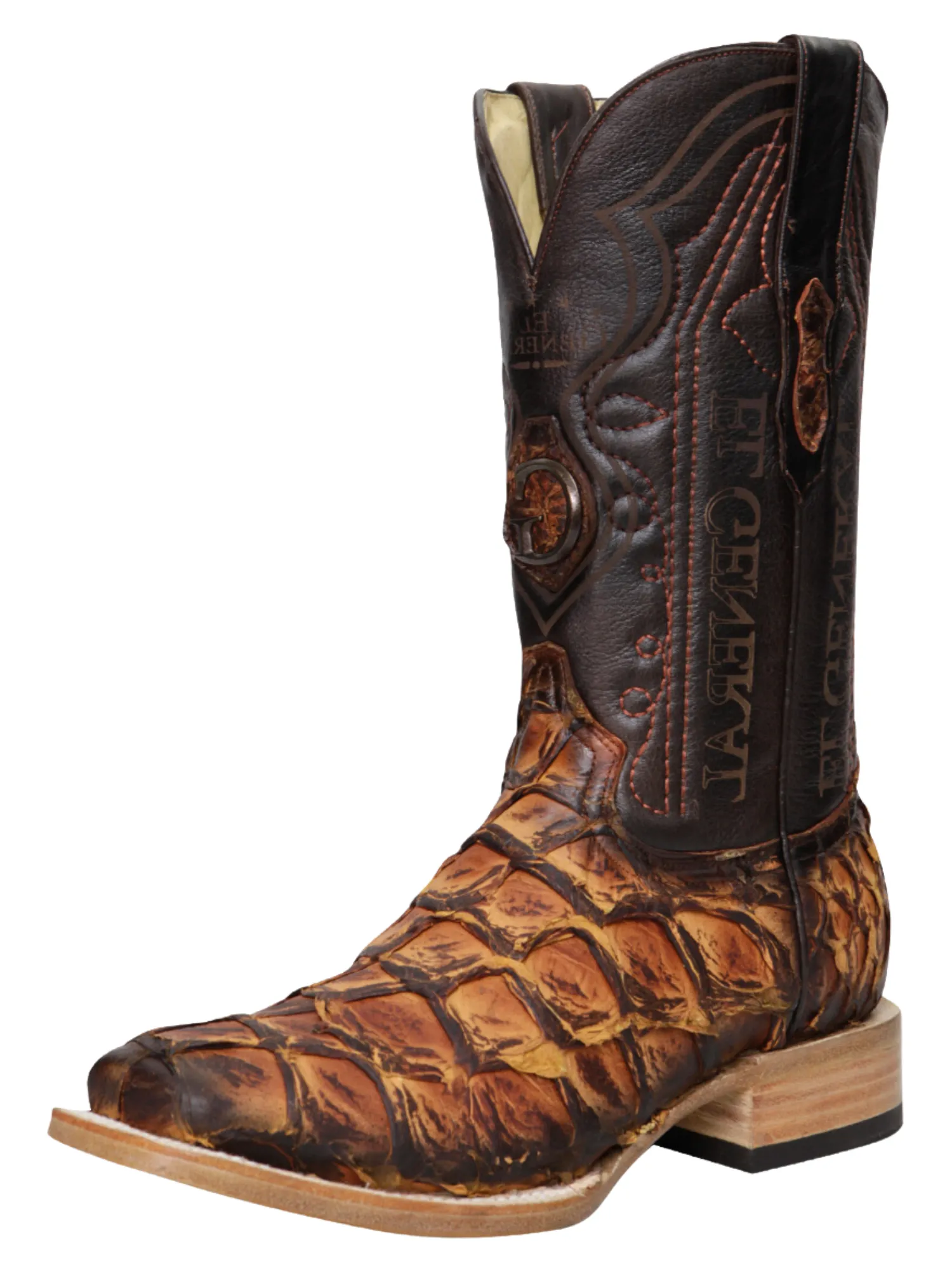 Botas Vaqueras Exoticas de Monster Fish Original para Hombre 'El General' - ID: 45085