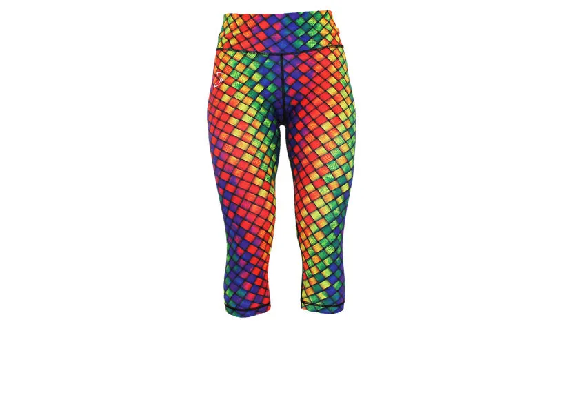 Capri Harlequin leggings with pockets