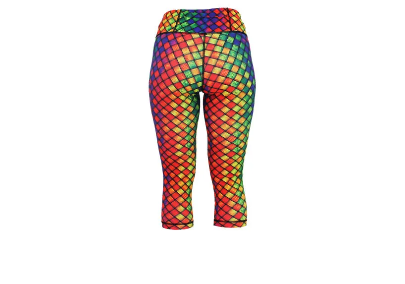 Capri Harlequin leggings with pockets
