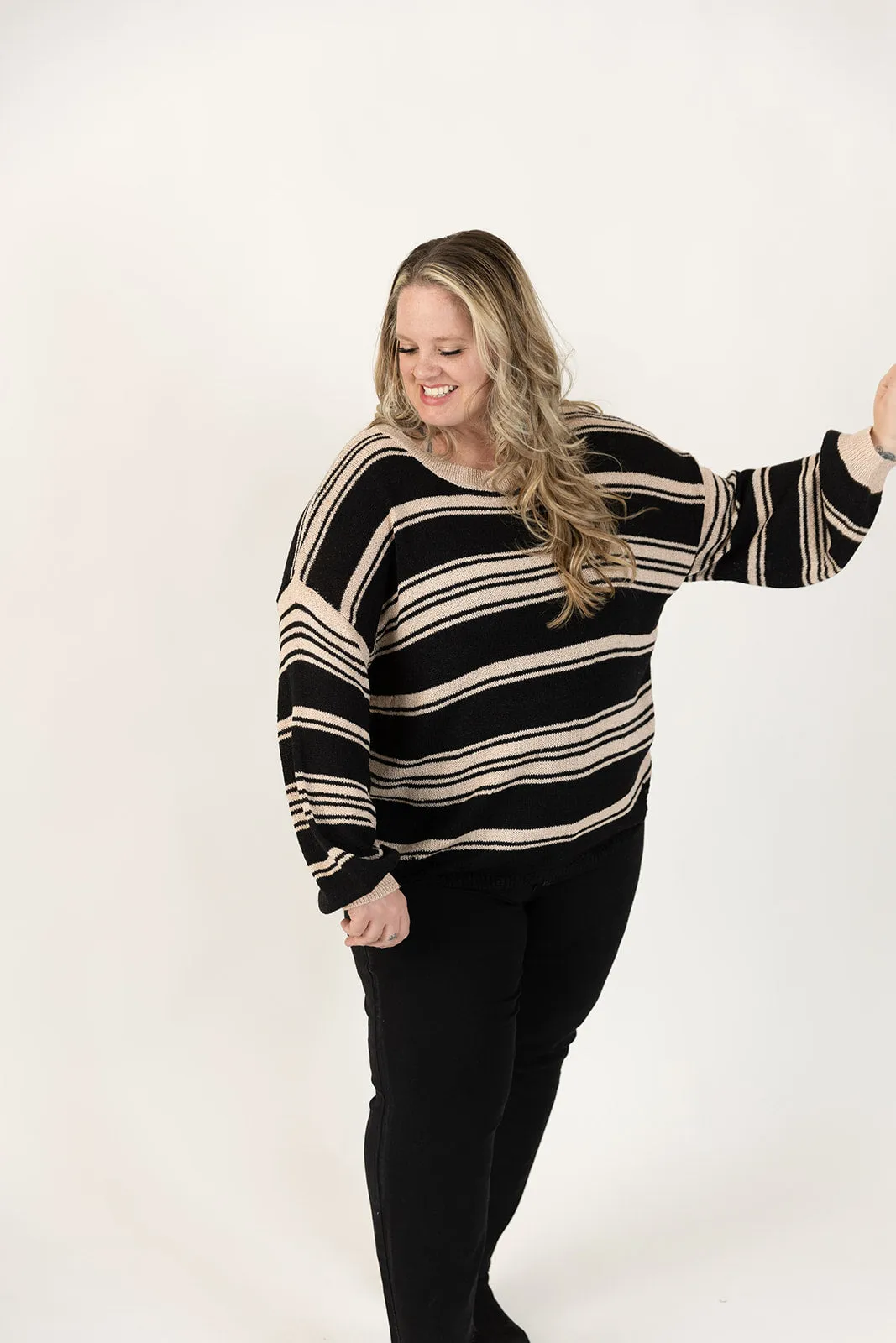 Cassidy Long Sleeve Knit Sweater Curvy