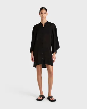 Cremona Mini Kimono Coverup - Black