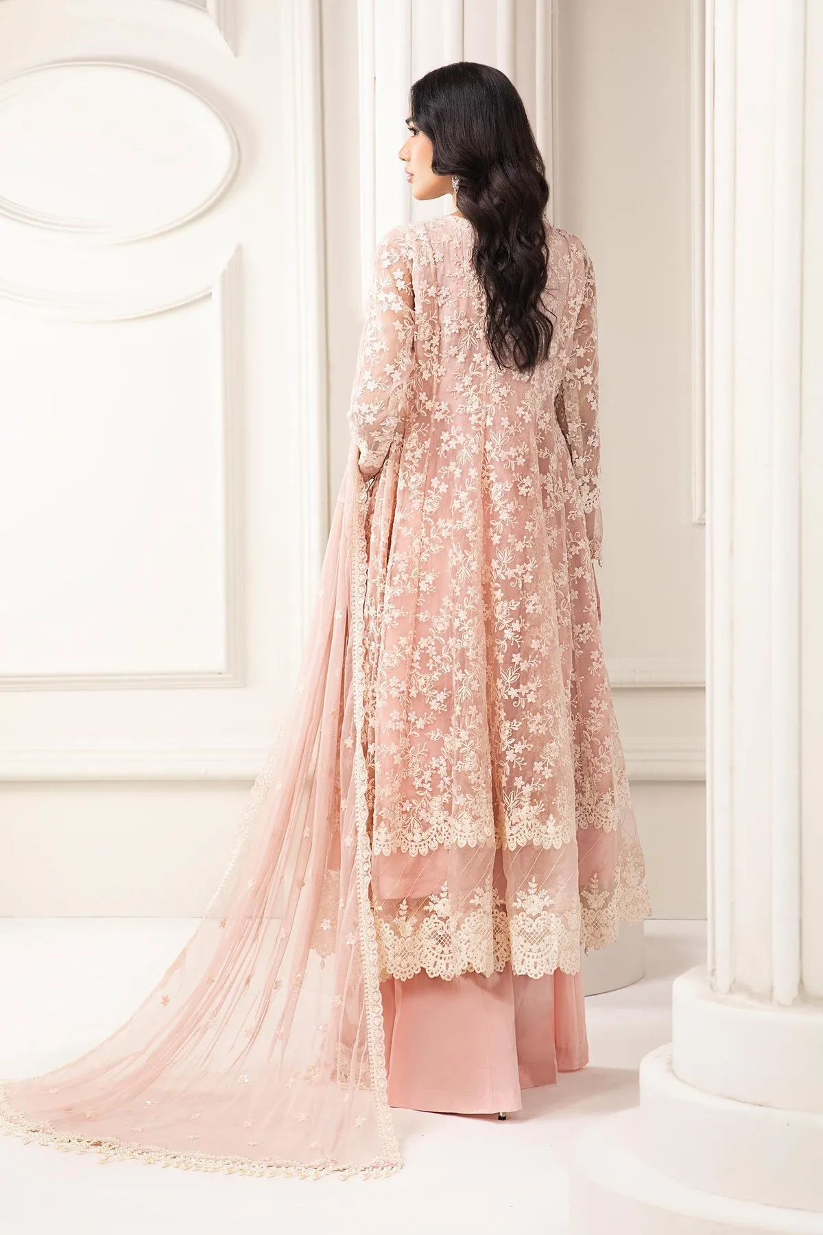 Light pink Embroidered Maria B Luxury Formal Pakistani Salwar Kameez Suit