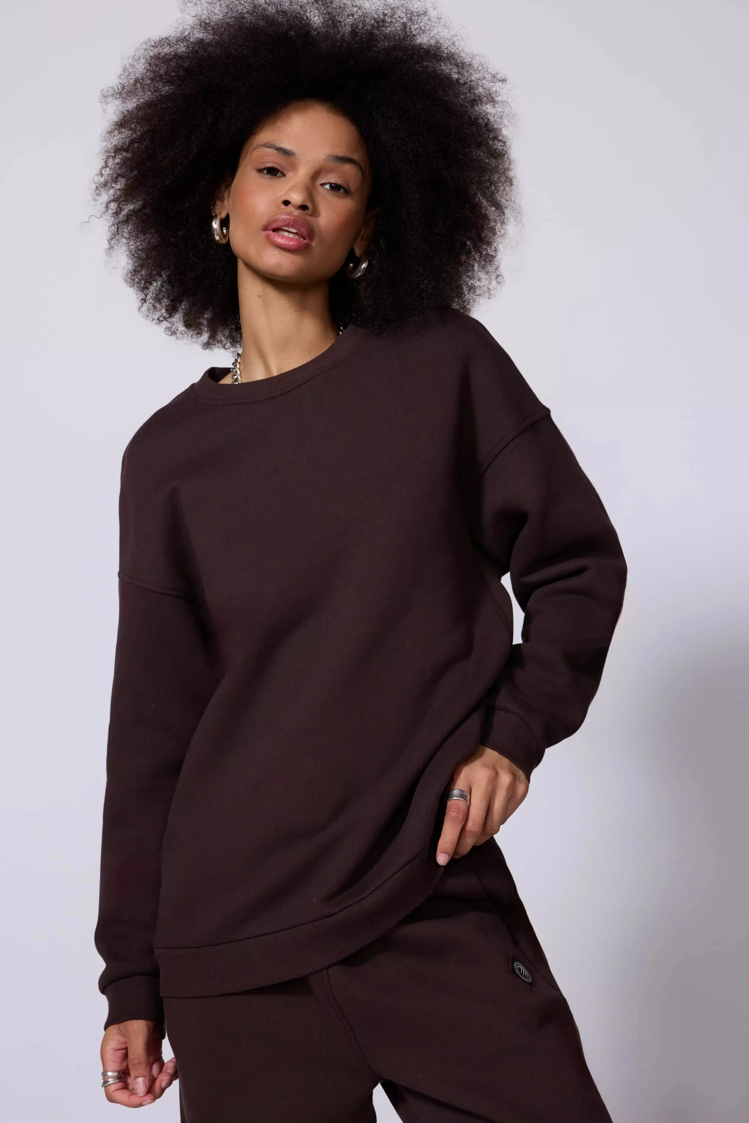Luxefleece Relaxed Sweatshirt - Chocolate Brown