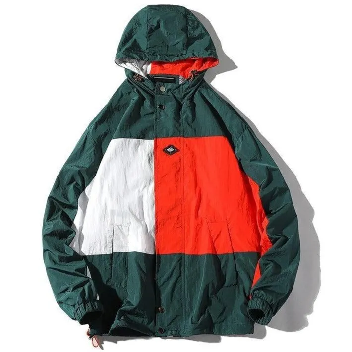 "C3" Veste coupe vent streetwear Vert - URB1™