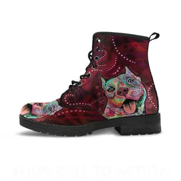 Red Pit Bull - Boots