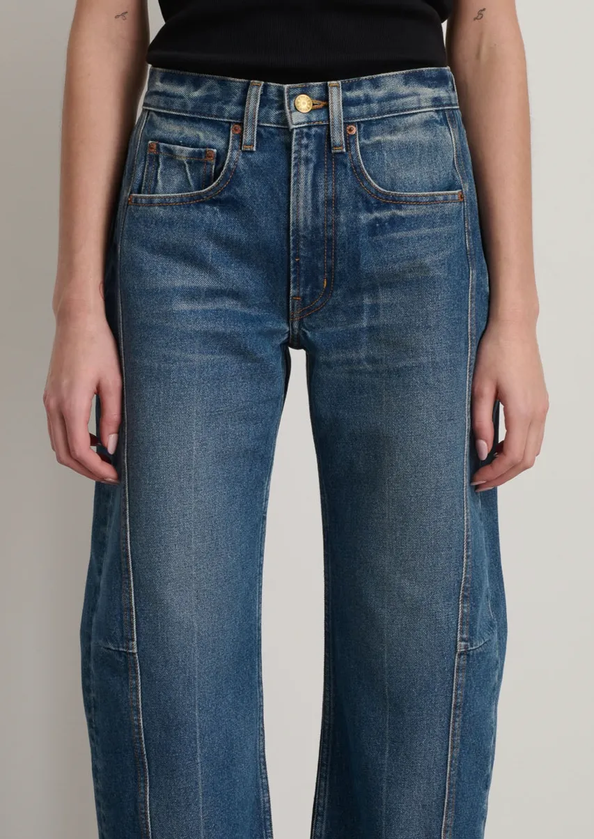 Relaxed Lasso Cuffed Jean, Vista Blue