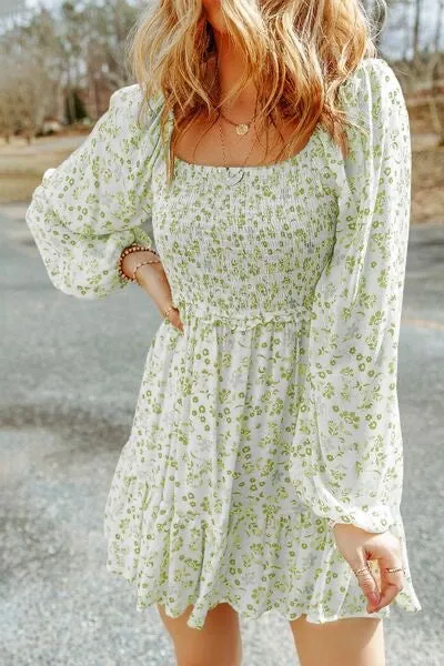 Smocked for the Season Dress- 5 Colors (Green, Wine, Blue, Purple)