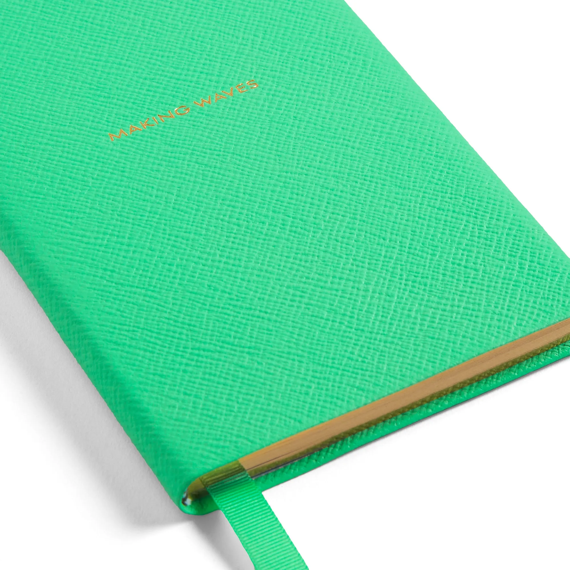 Smythson x Hunza G Chelsea Notebook - Lime
