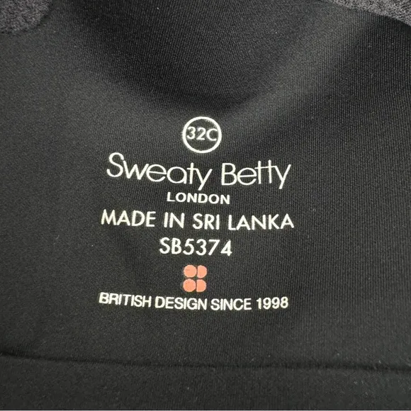 SWEATY BETTY All Train Sports Bra NEW Size 32C Black
