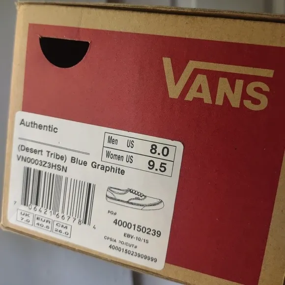 Vans Mens authentic Desert tribe in blue gra…
